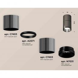 Комплект накладного светильника Ambrella light Techno Spot XS7403061 DCH/PBK черный хром/черный полированный (C7403, A2071, C7403, N7031)  купить